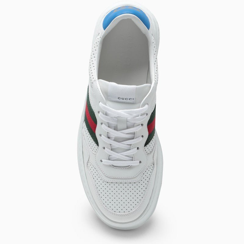White low sneakers with Web tape