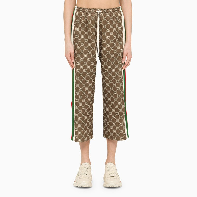 Olive green trousers with side bands