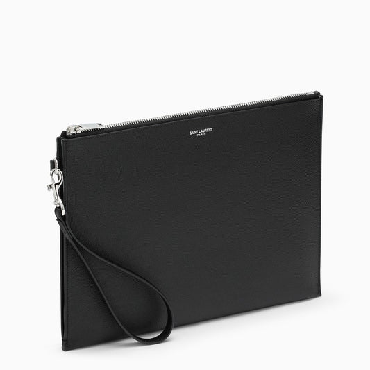 Black leather iPad holder