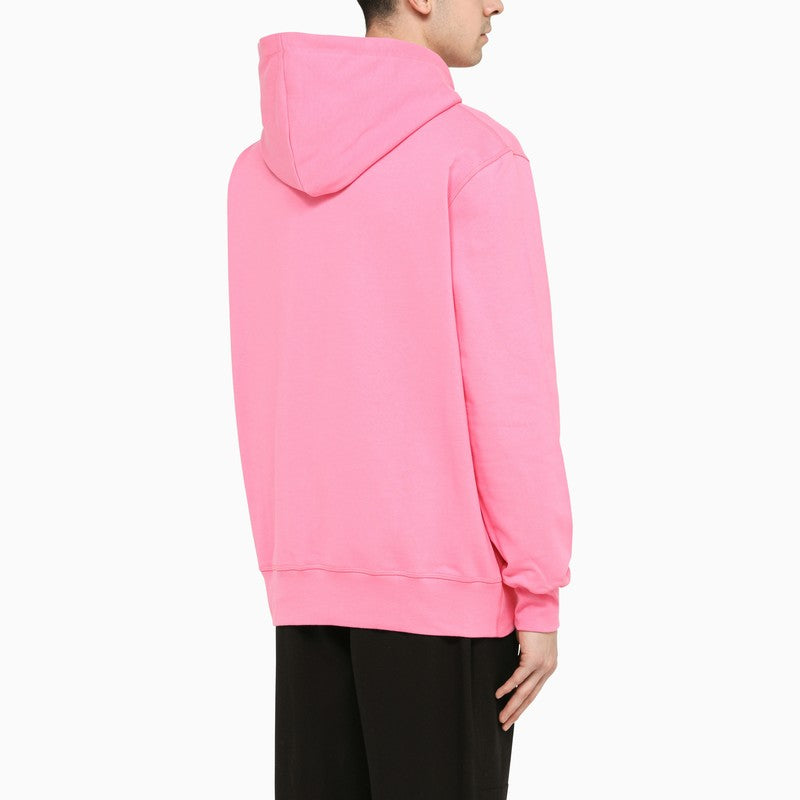 Pink hooded sweatshirt with logo
