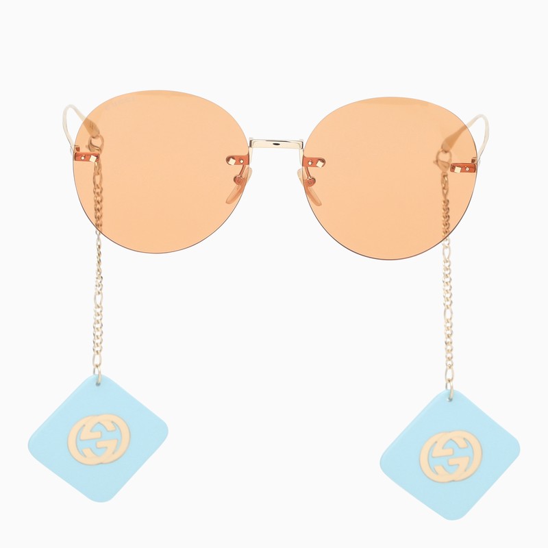 Sunglasses with diamond pendants