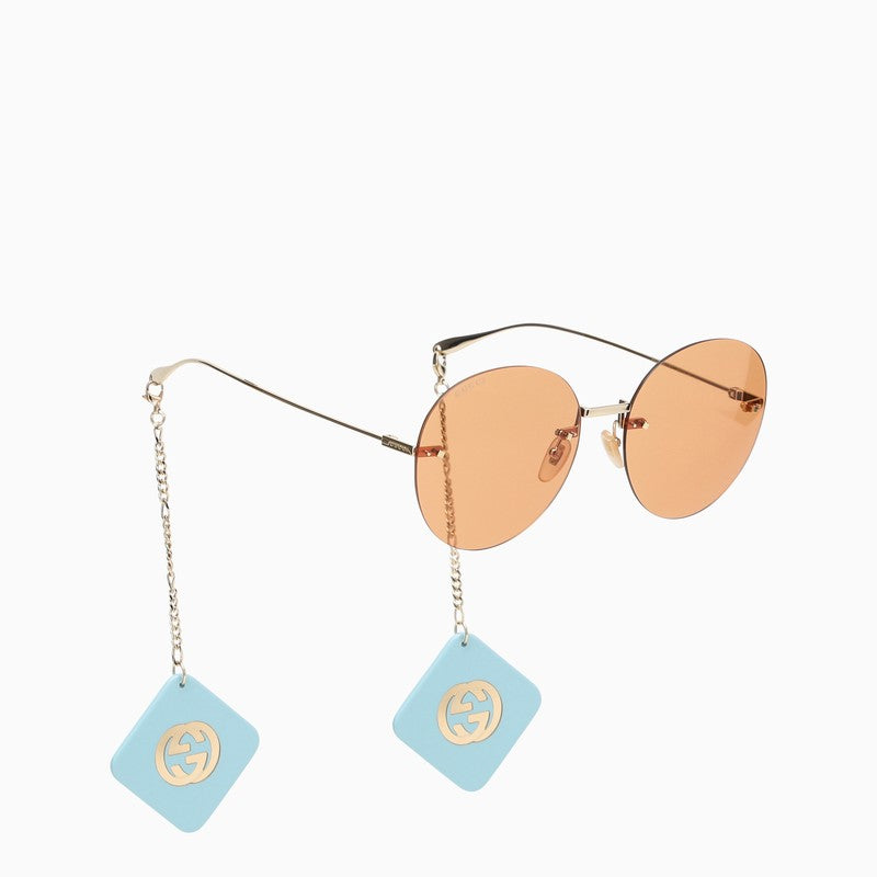 Sunglasses with diamond pendants