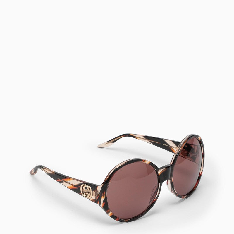 Tortoiseshell round frame GG sunglasses