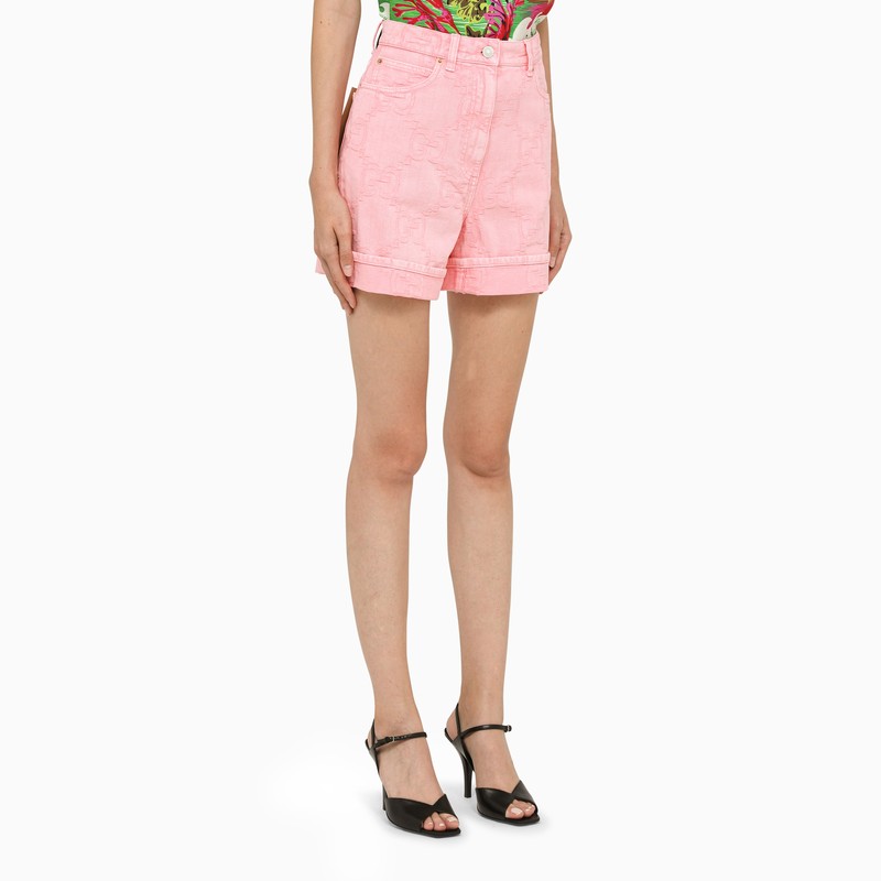 ""Gucci California"" shorts in pink GG denim