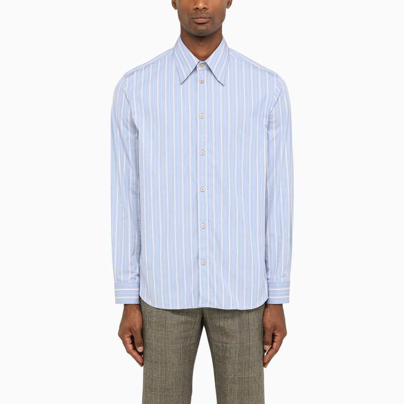 Blue cotton striped shirt