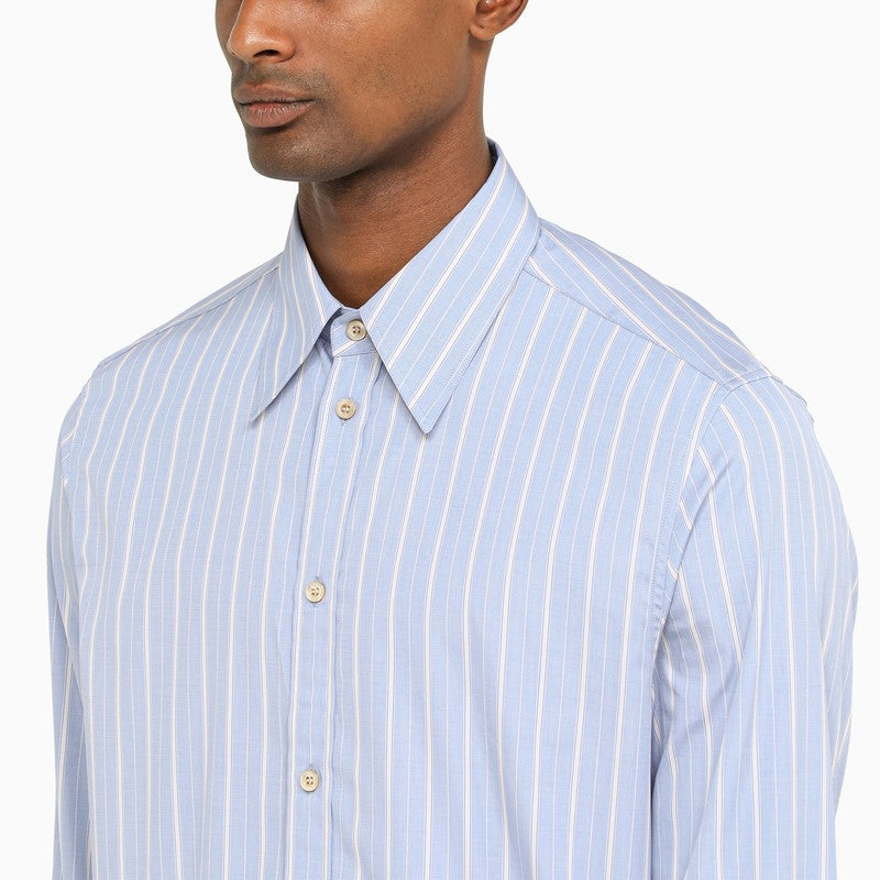 Blue cotton striped shirt
