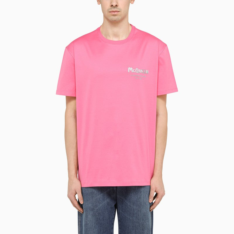 Regular pink T-shirt with logo