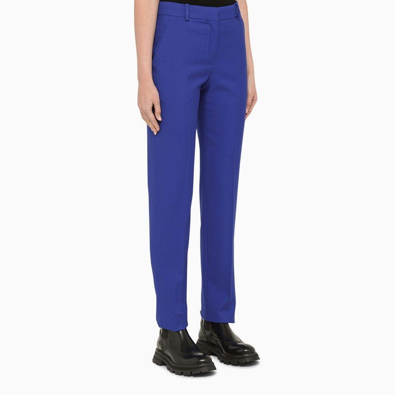 Electric blue tailored trousers