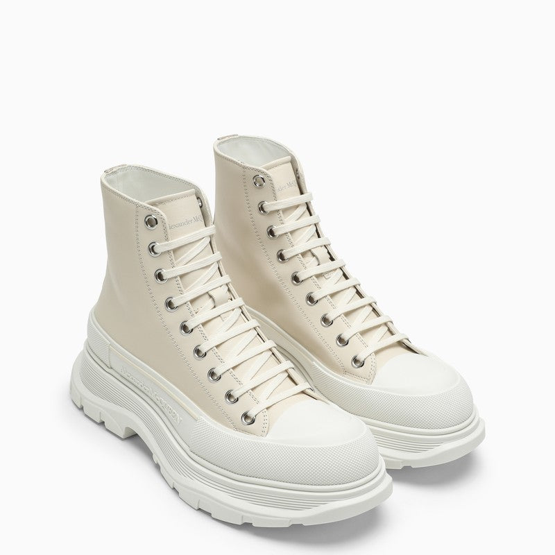 Tread Slick boot in vanilla-coloured leather