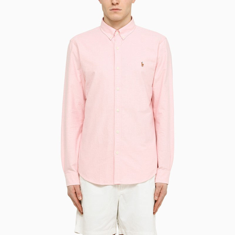 Pink Oxford slim fit shirt