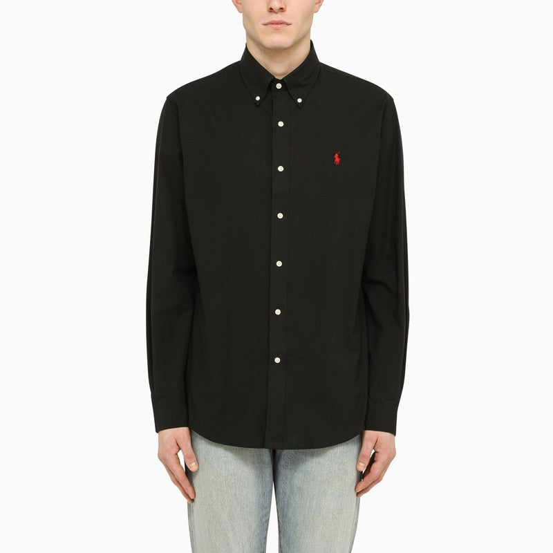 Black cotton Custom Fit shirt