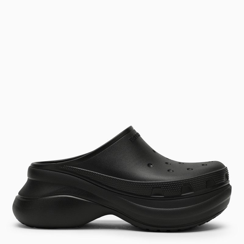 Crocs black rubber slip-on sandal