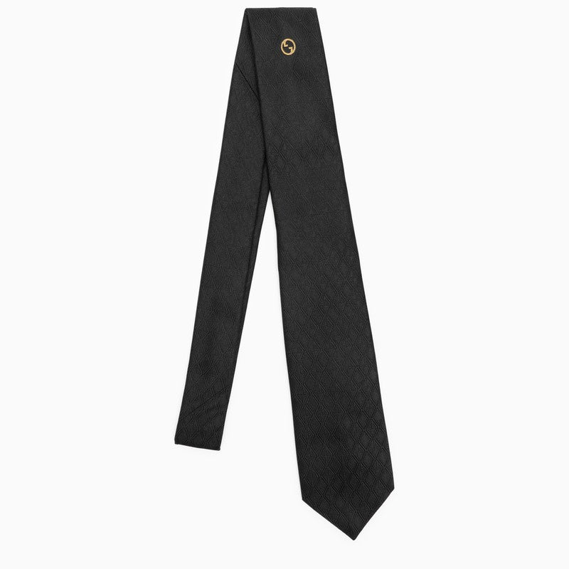 Black jacquard tie