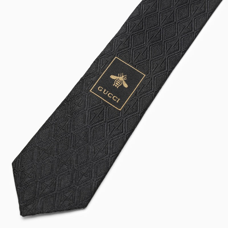 Black jacquard tie