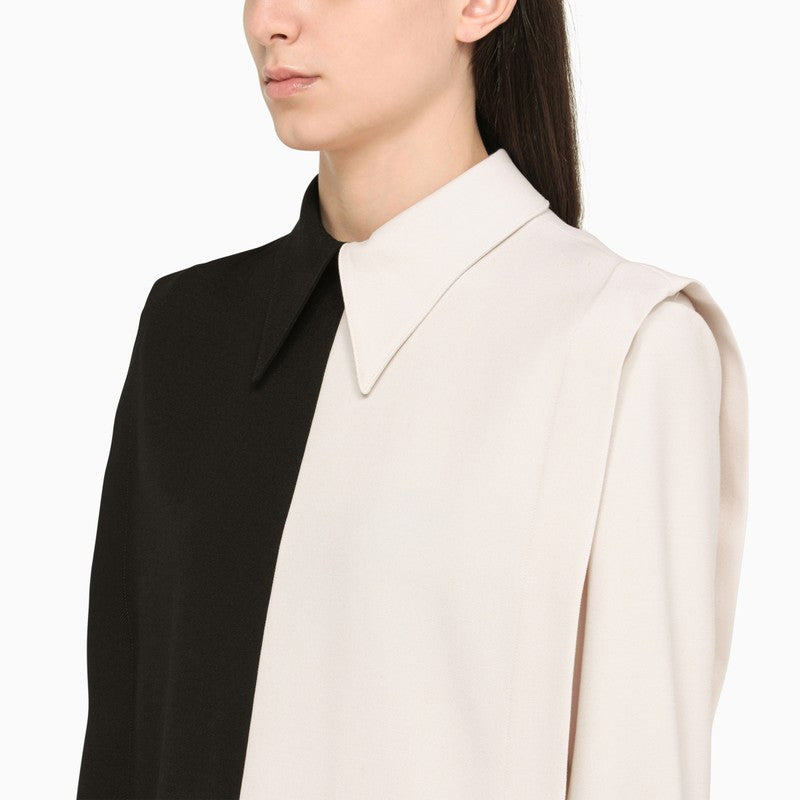 White/black colour-block shirt