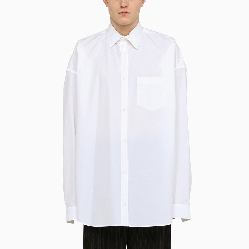 White poplin oversize shirt