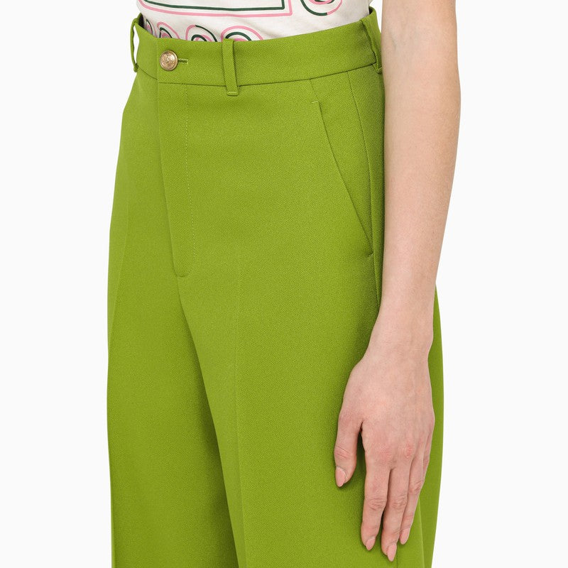 Regular green trousers