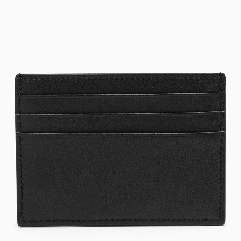 Black leather card holder