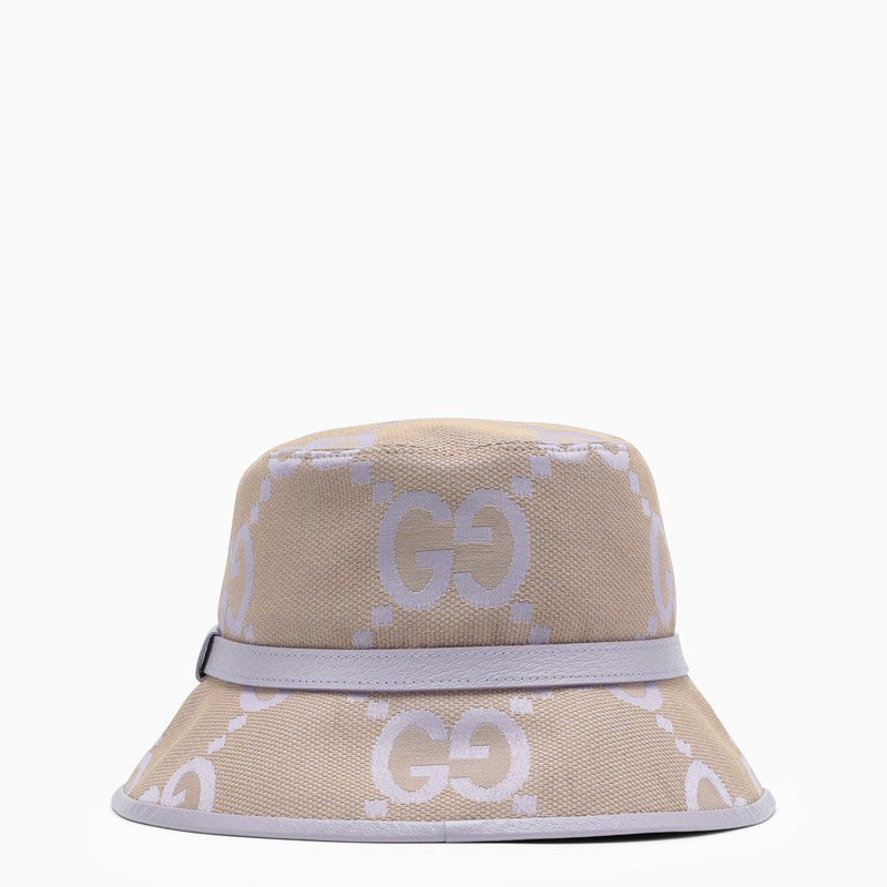 Jumbo GG beige/lilac hat