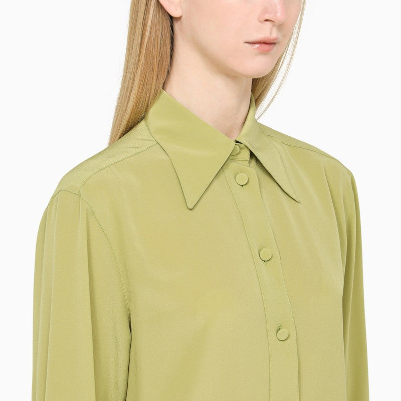 Silk green shirt