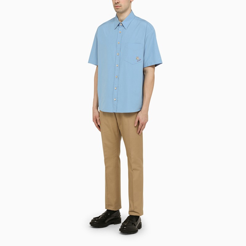 Light blue poplin shirt