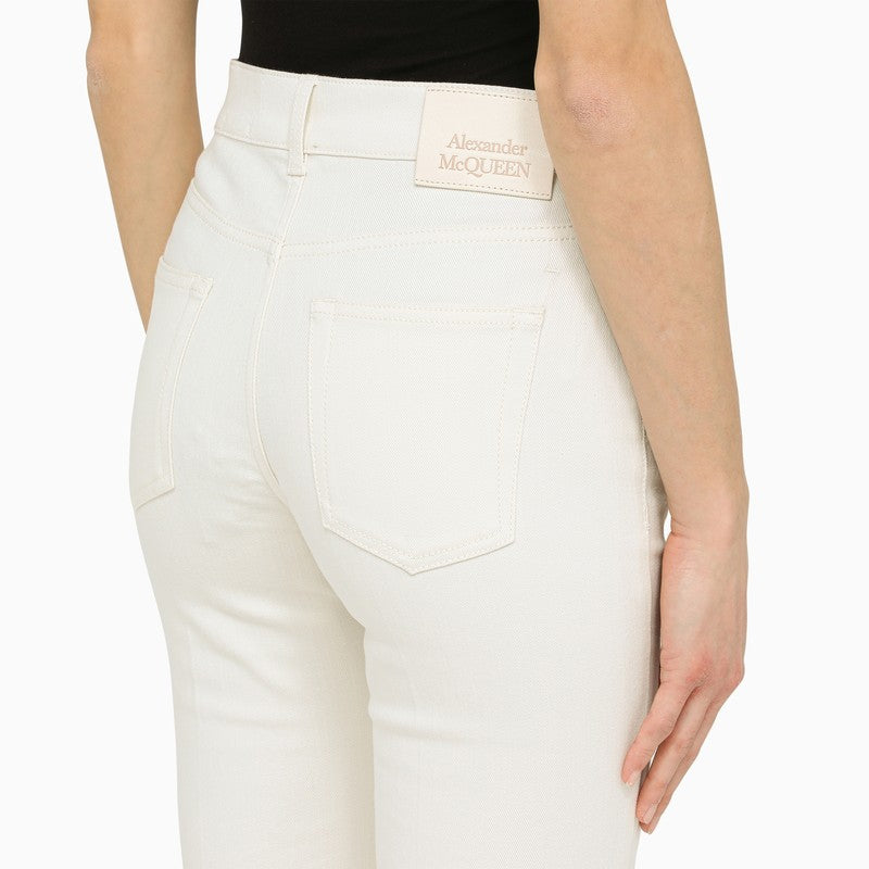 Ivory flared jeans