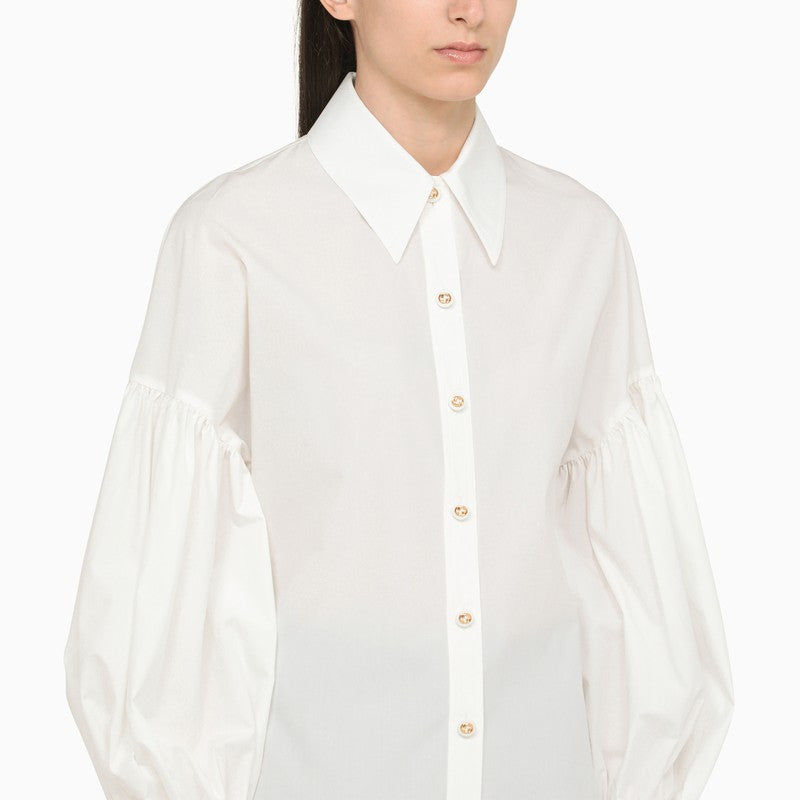 Pearl shirt with wide sleeve