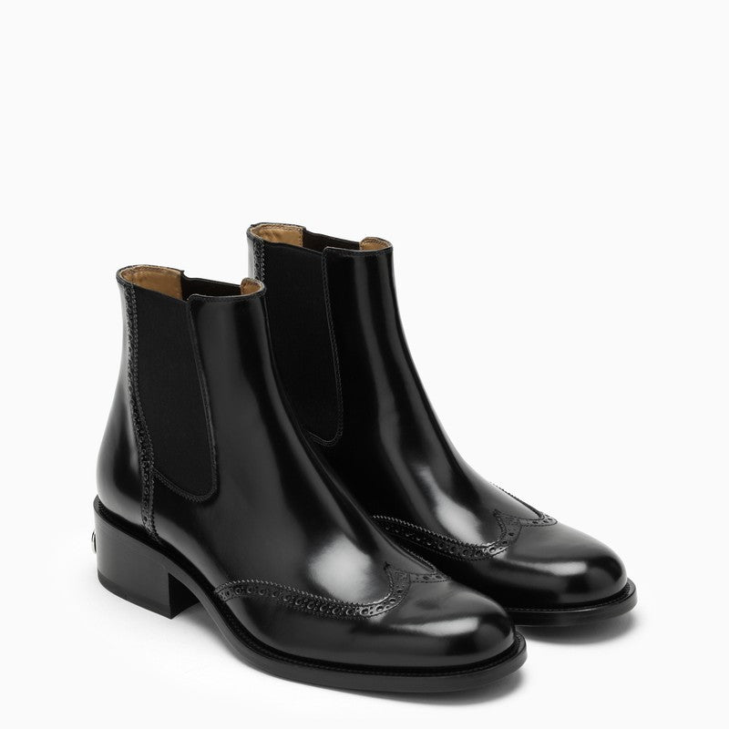 Leather black chelsea boot