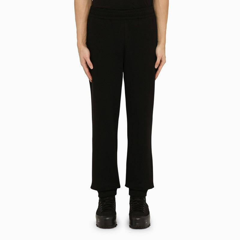 Black cotton jogging trousers