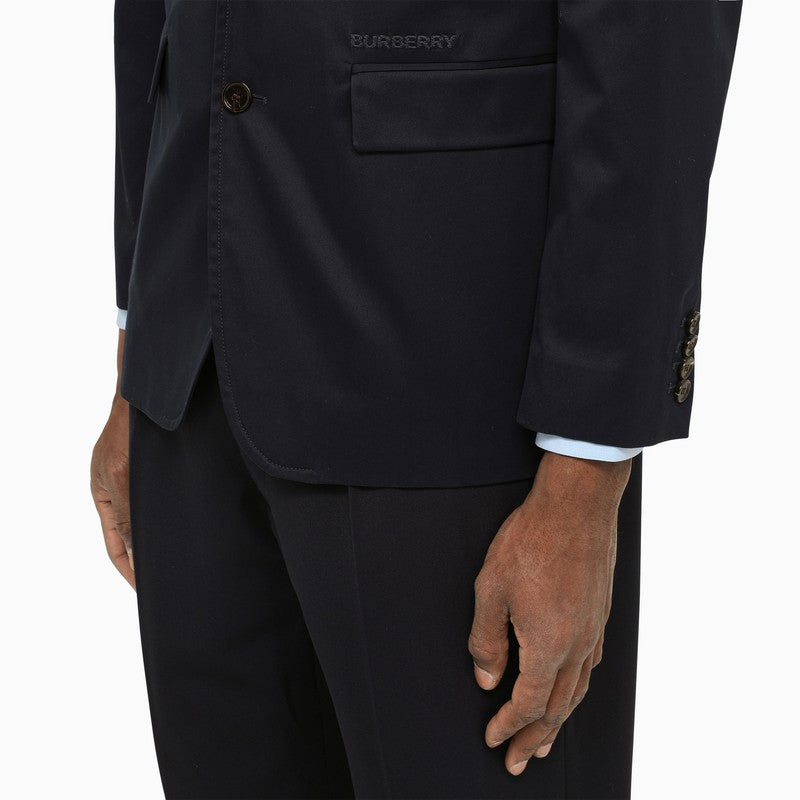 Single-breasted navy cotton jacket