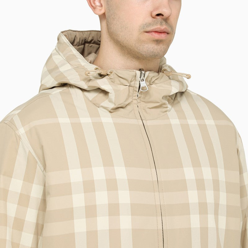 Reversible check/beige jacket