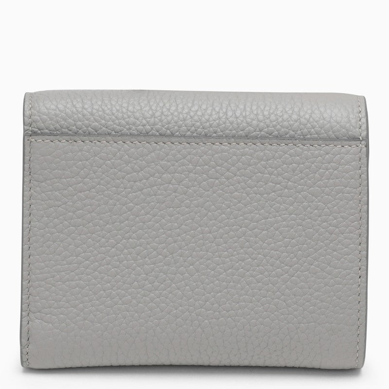 Grained leather grey wallet