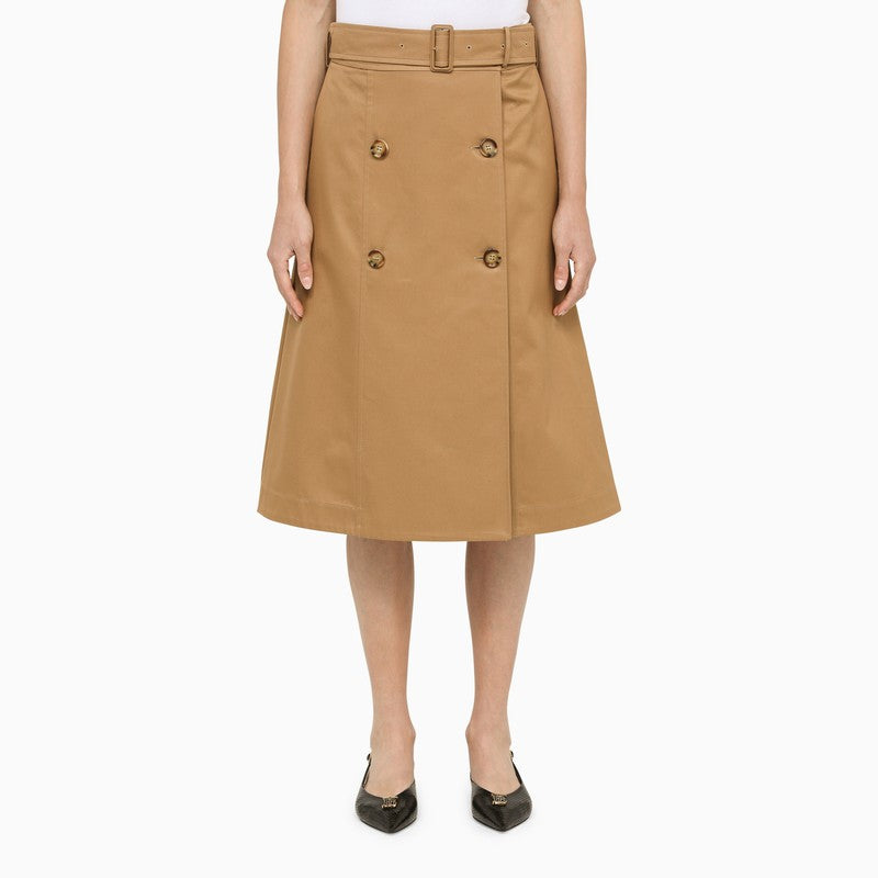 Medium camel cotton skirt