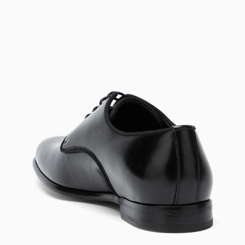 Derby shoes in black leather