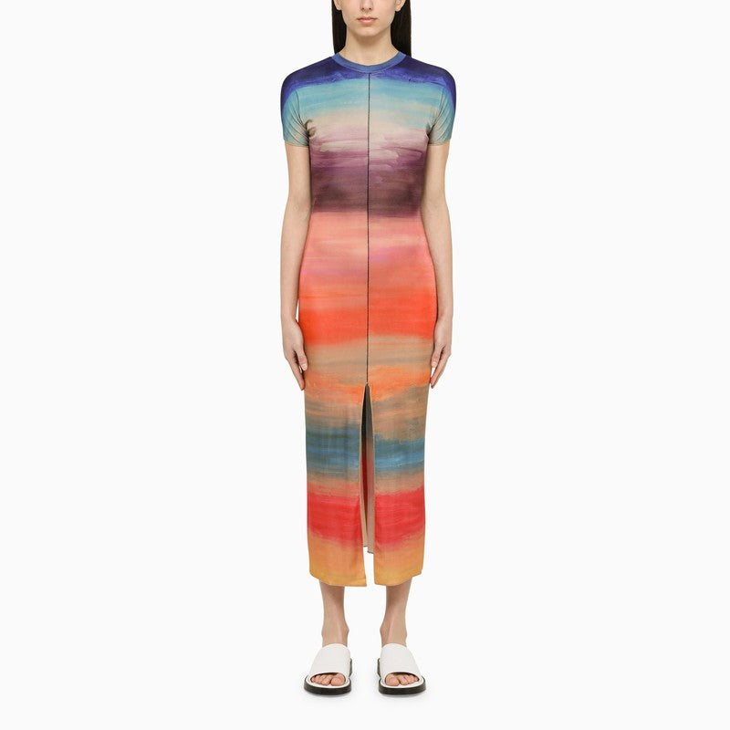 Multicoloured printed t-shirt dress