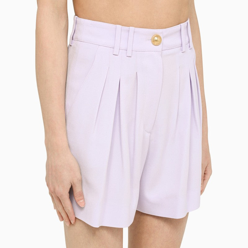 Lavender high-waisted shorts