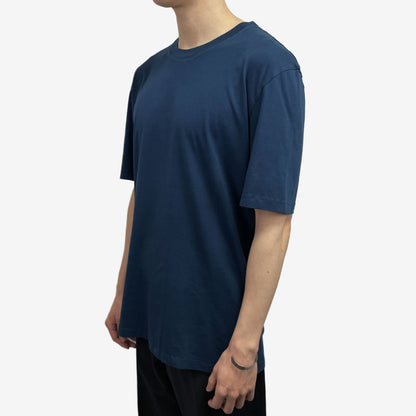 バッグステッチ プレーン Tシャツ｜ ブルー