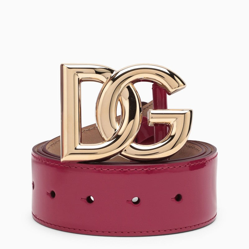 Cyclamen belt with gold DG plaque