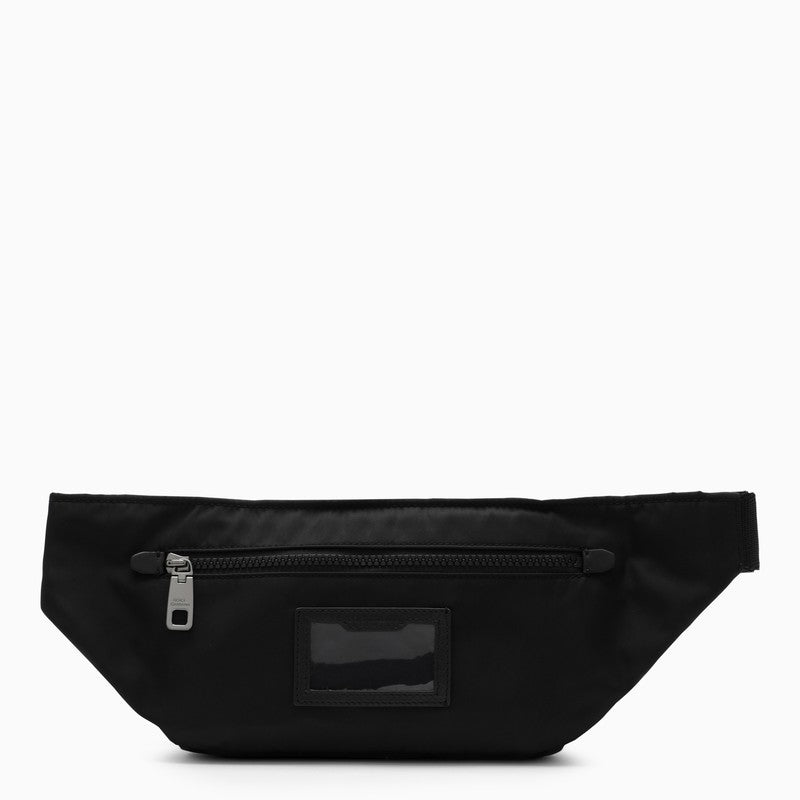 Black nylon waist bag