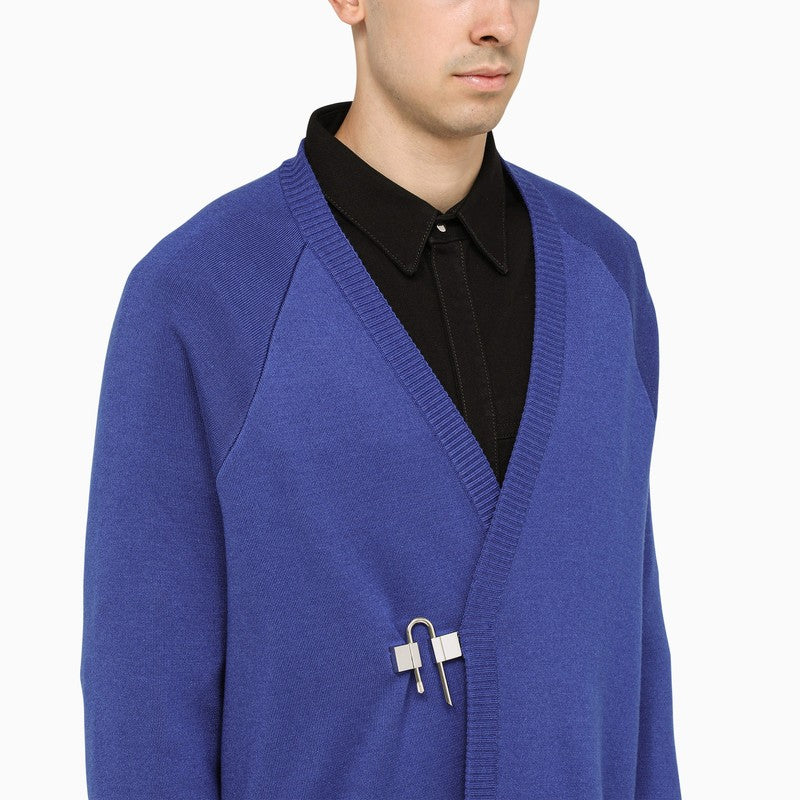 Electric blue wool cardigan