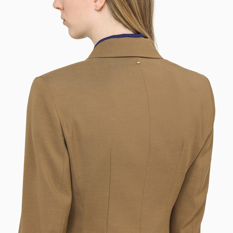 Hazelnut single-breasted jacket