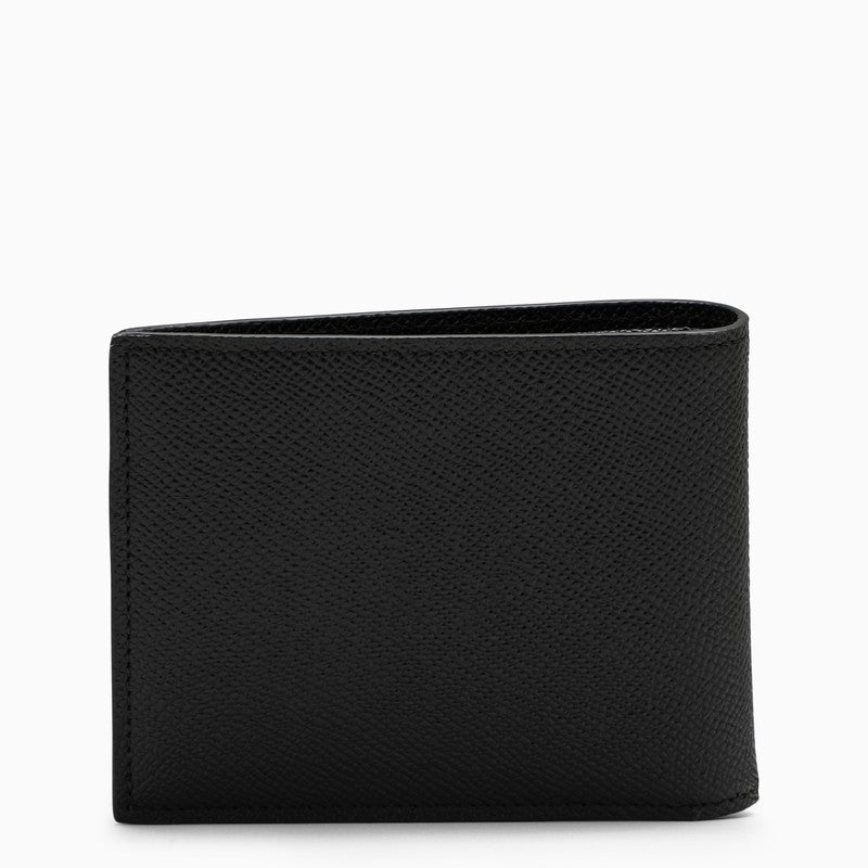 Black leather bi-fold wallet