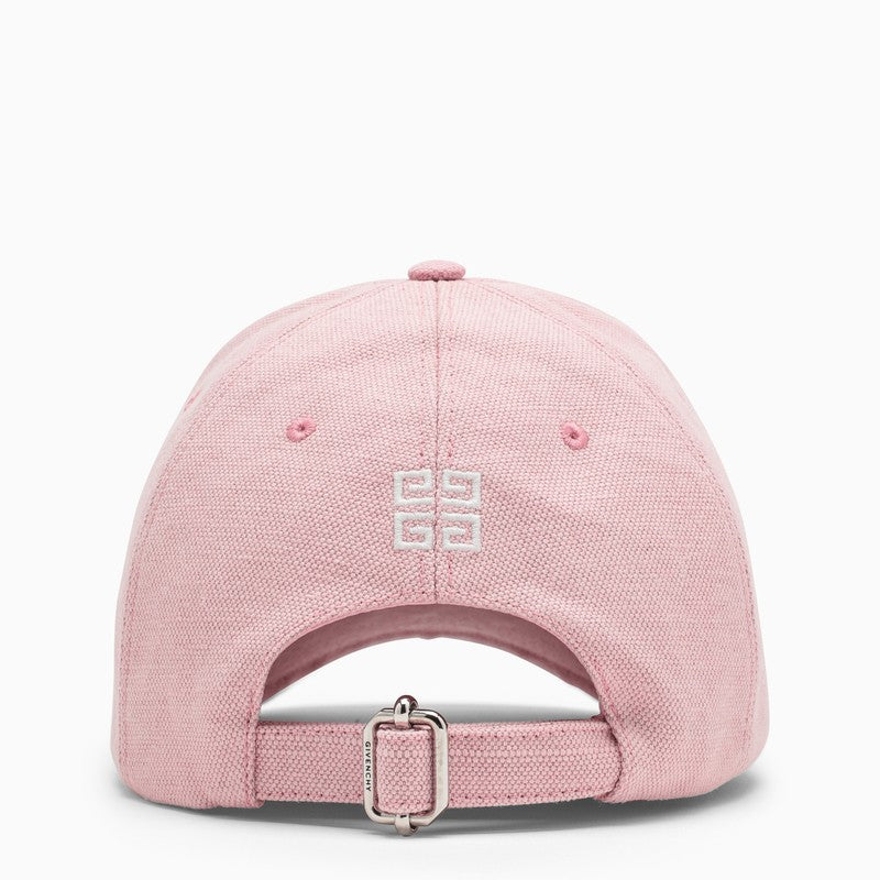 Pink canvas baseball cap