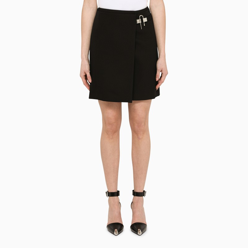 Black wrap-around skirt