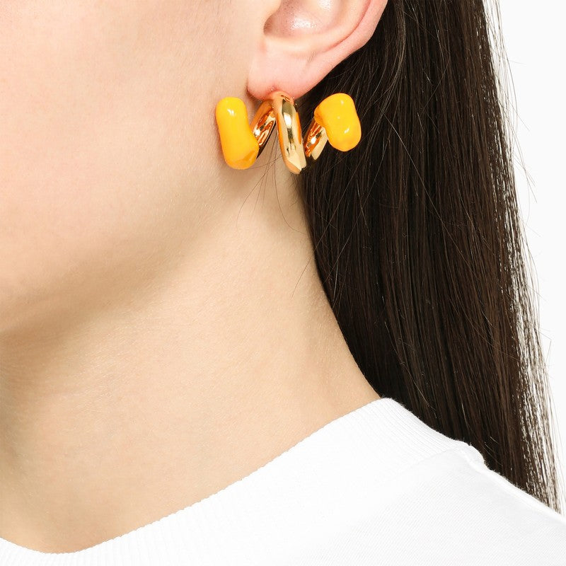 Gold/orange earrings