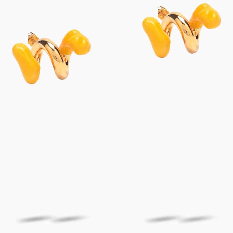 Gold/orange earrings