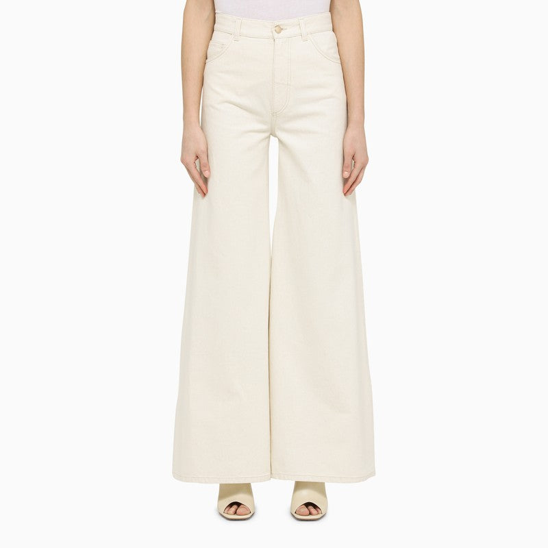 Milk coulotte trousers