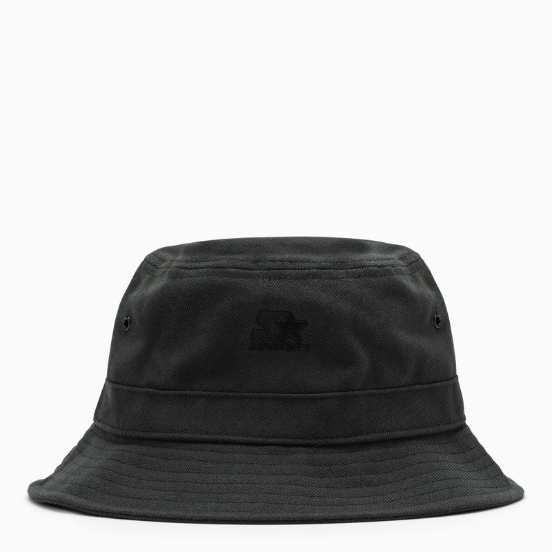 Black fisherman's hat with logo
