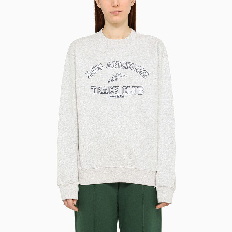 Melange sweatshirt with print