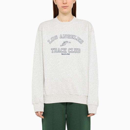 Melange sweatshirt with print
